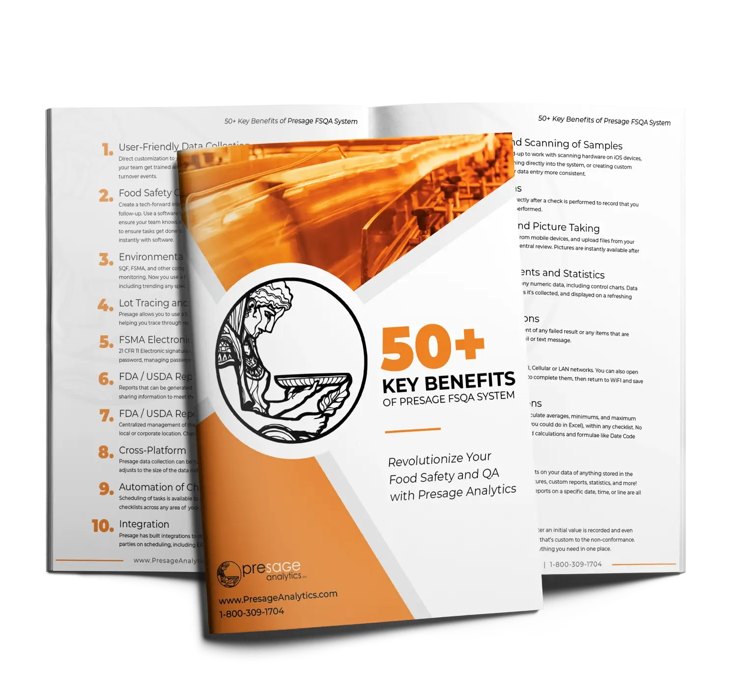 50+ Key Benefits to Presage FSQA Software - Brochure