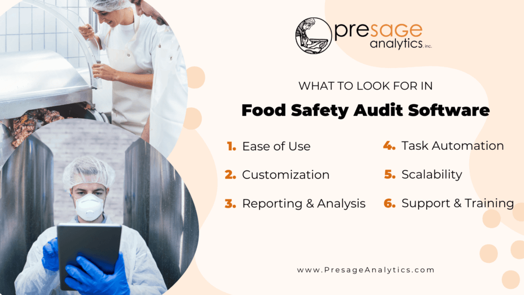 What to look for in food safety audit software - Presage Analytics